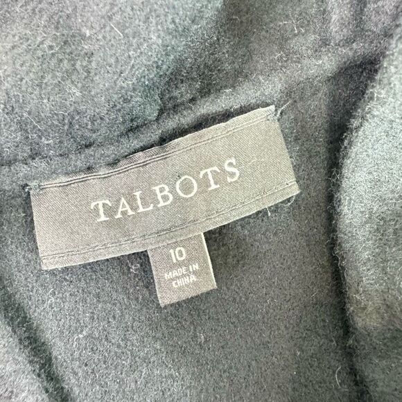 Talbots Jacket Womens 10 Black wool Button Down Blazer comfort  coat - Picture 3 of 9